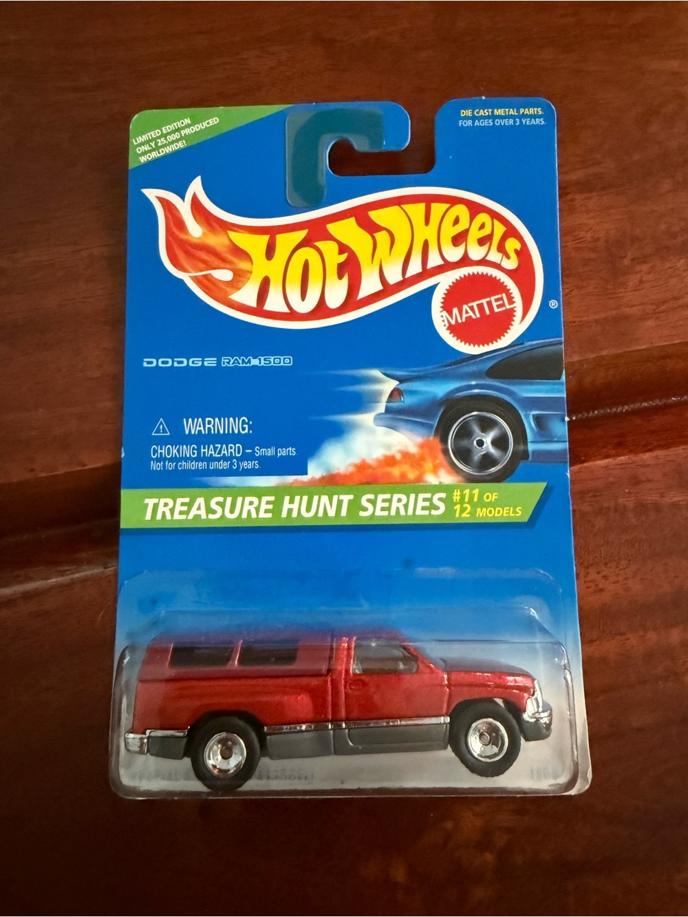 1996 Hot Wheels Treasure Hunt Series Red Dodge RAM-1500. #11 of 12